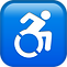 Rollstuhl-Symbol – rollstuhlgerechte Fahrzeuge, kein Umsteigen notwendig