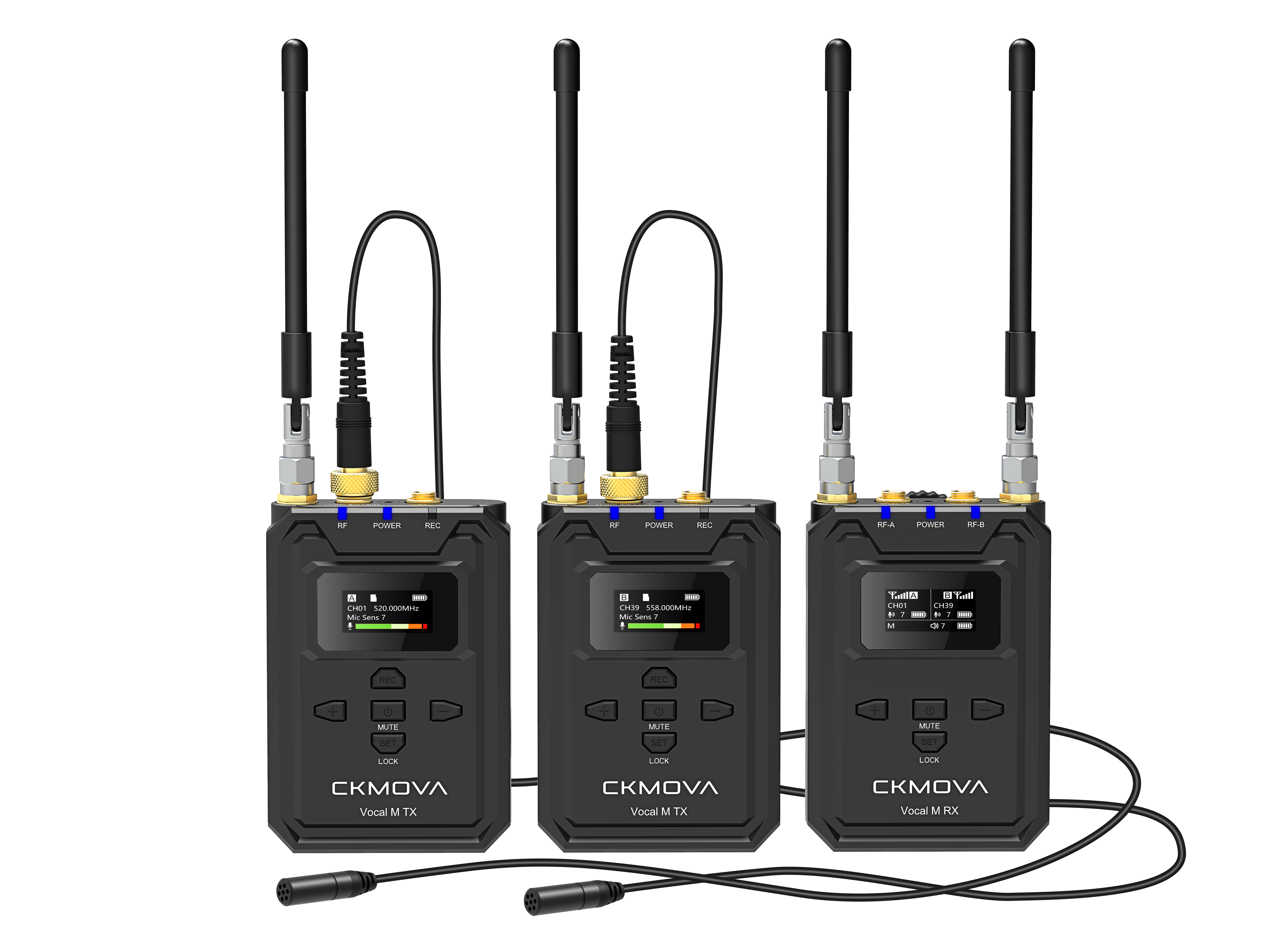 Vocal M V2 UHF 2-Person Wireless Microphone with Recorder