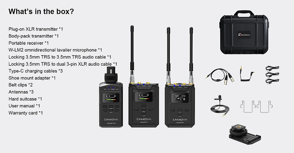 Thumbnail: Vocal M V4 UHF 2-Person Wireless Microphone with Recorder/Plug-on Transmitter