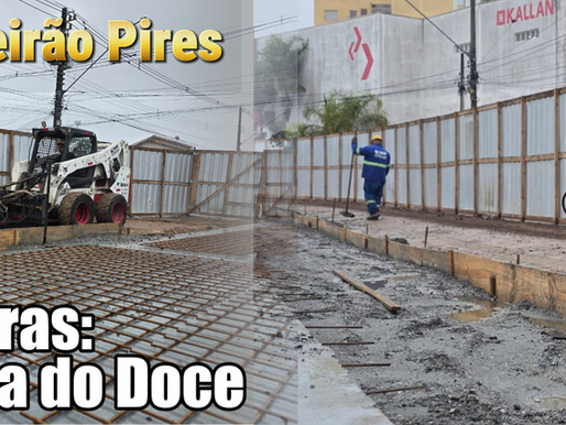Obras da Vila do Doce iniciam fresagem da galeria para preparação da nova pavimentação