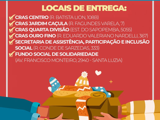 Ribeirão Pires promove arrecadação de gorros, luvas, meias e cachecóis