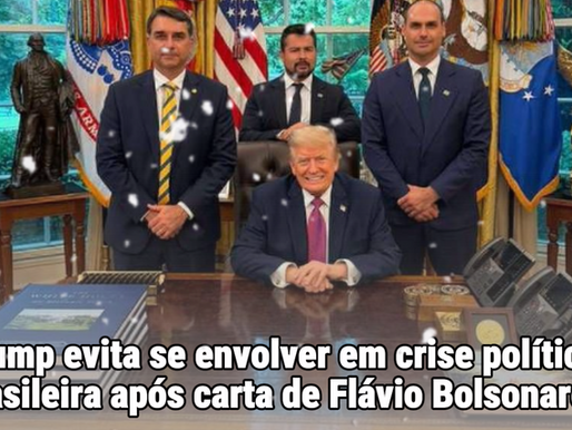 Trump evita se envolver em crise política brasileira após carta de Flávio Bolsonaro