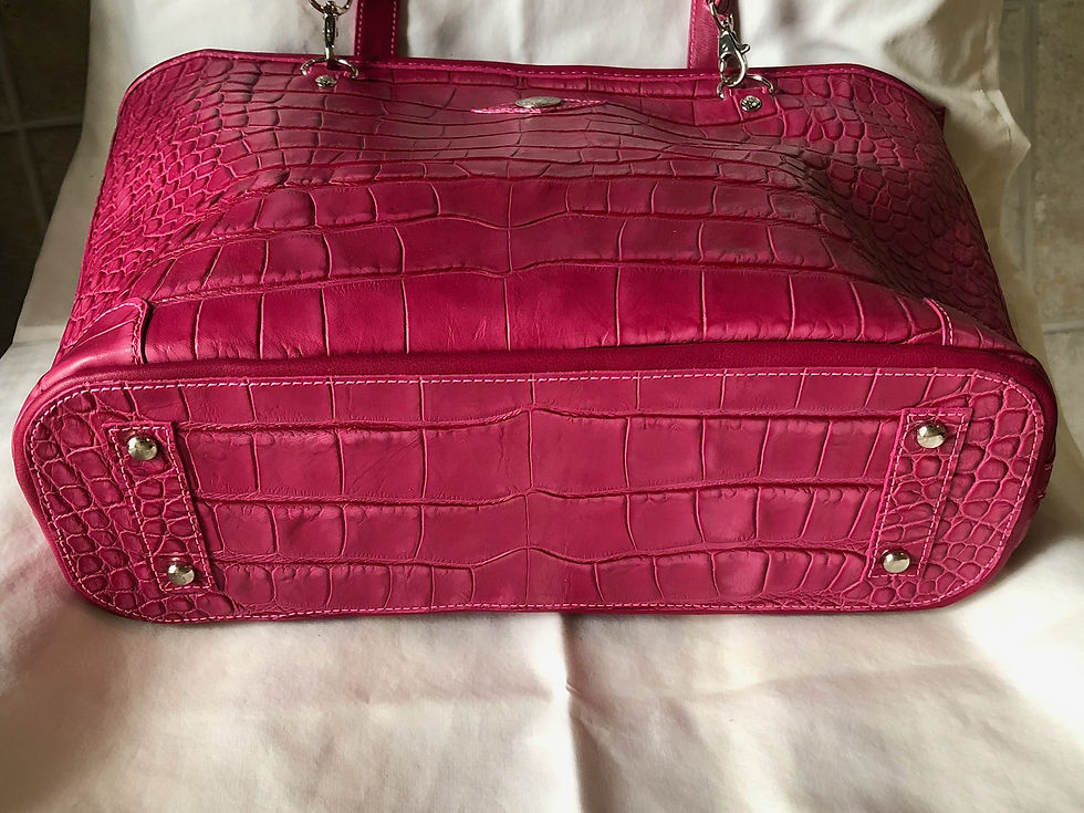 Thumbnail: Handmade Leather Women's Purse w/matching wallet / Pink