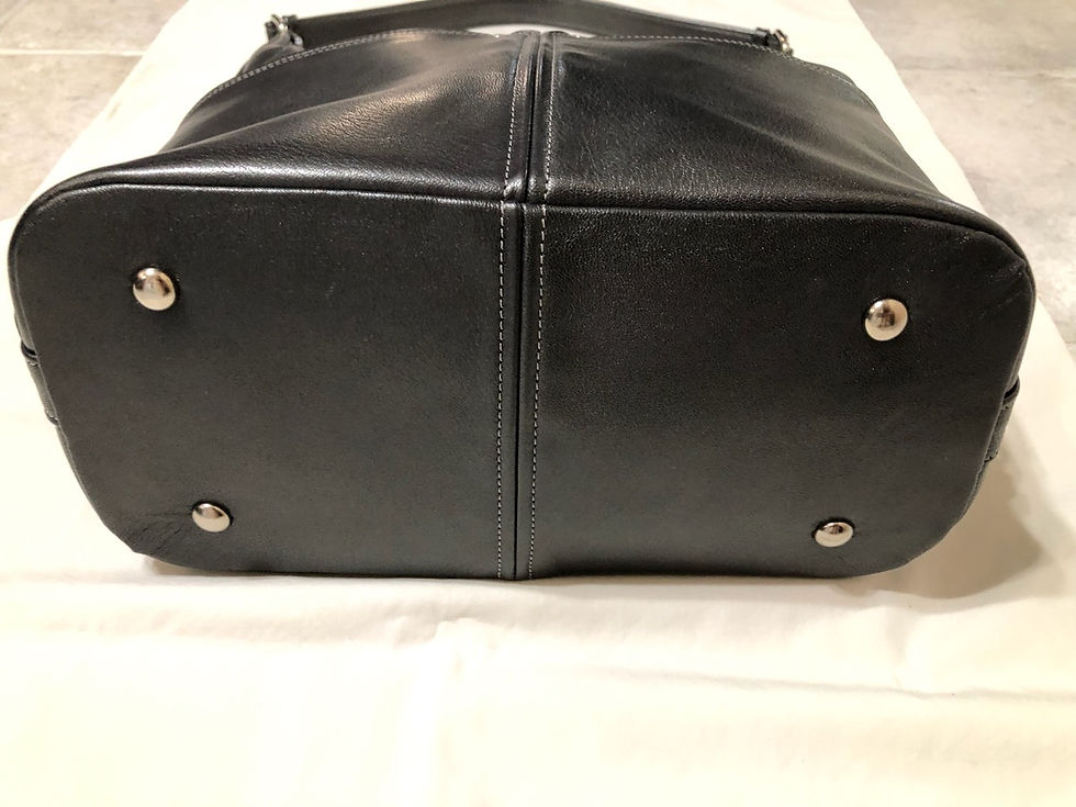Thumbnail: Handmade Leather Women's Tote with wallet - GUCCI - GREY STEEL