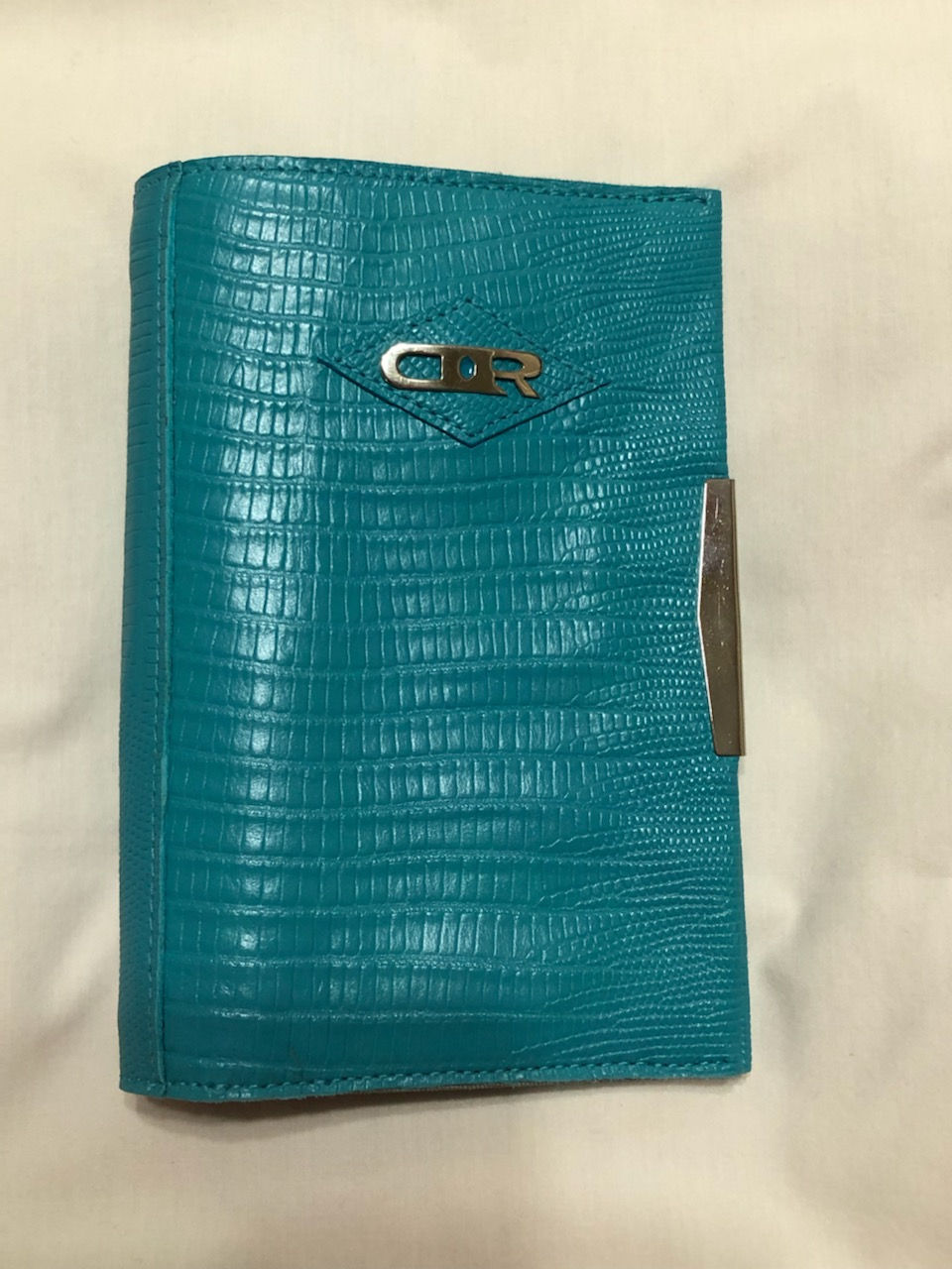Thumbnail: Handmade Leather Women's Purse w/matching wallet / Teal Green Lizard