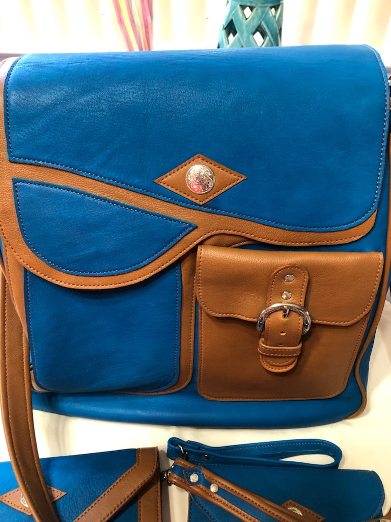 Thumbnail: Handmade Leather Women's Purse w/ two matching wallets