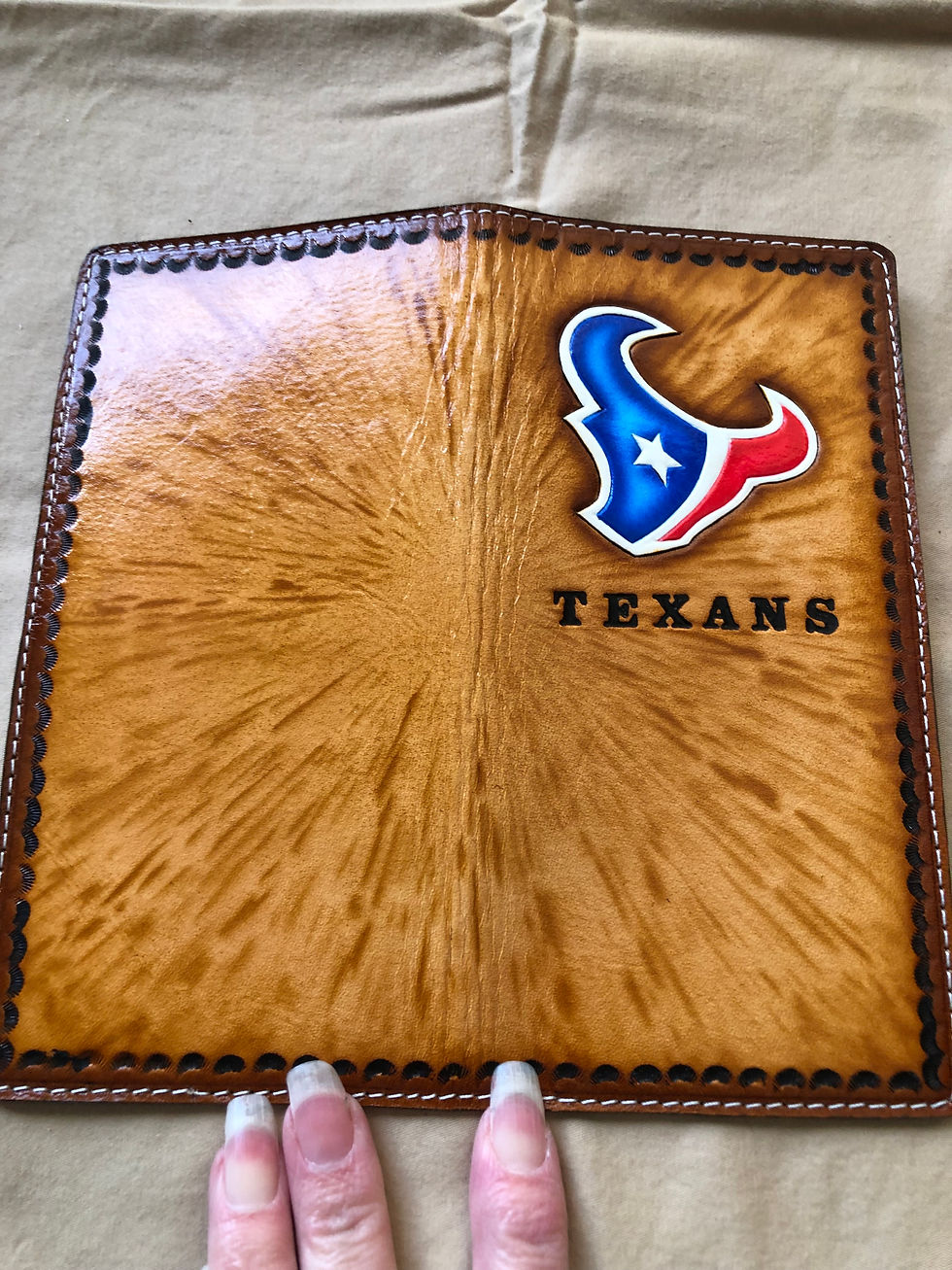 Thumbnail: Men's Roper Style Leather Wallet - Houston Texans Football