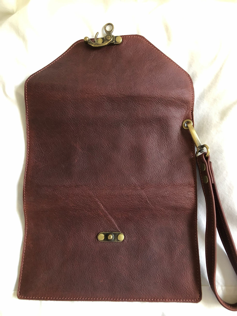 Thumbnail: Handmade Oil Tan Leather Back Pack - Brown w/ wallet