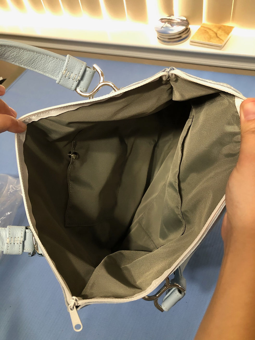 Thumbnail: Handmade Women's Tote - Powder Blue