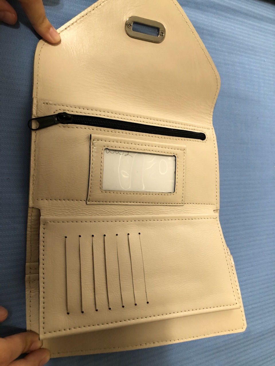 Thumbnail: Women's Clutch Wallet - Champagne Glitter