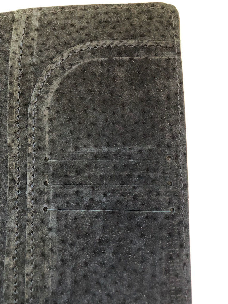 Thumbnail: Men's Roper Style Black Wallet - Ostrich, No Quill