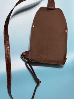 Thumbnail: Brown Crossover Bag w/Gator Inlay