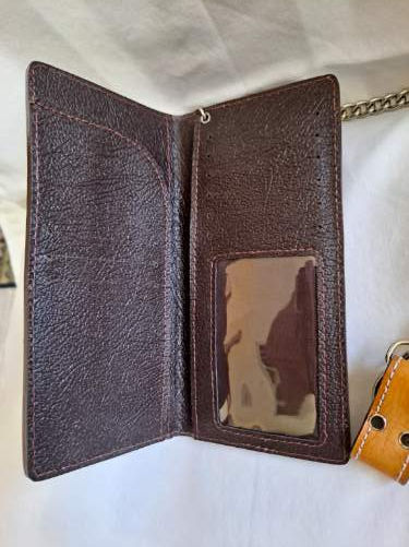 Thumbnail: Men's Biker Style Leather Wallet w/chain - Harley Davidson