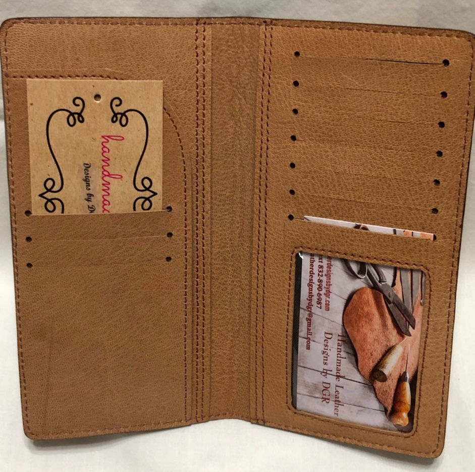 Thumbnail: Men's Roper Style Leather Wallet - Dallas Cowboys
