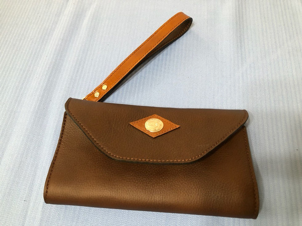 Thumbnail: Handmade Leather Women's Bucket Purse w/wristlet wallet