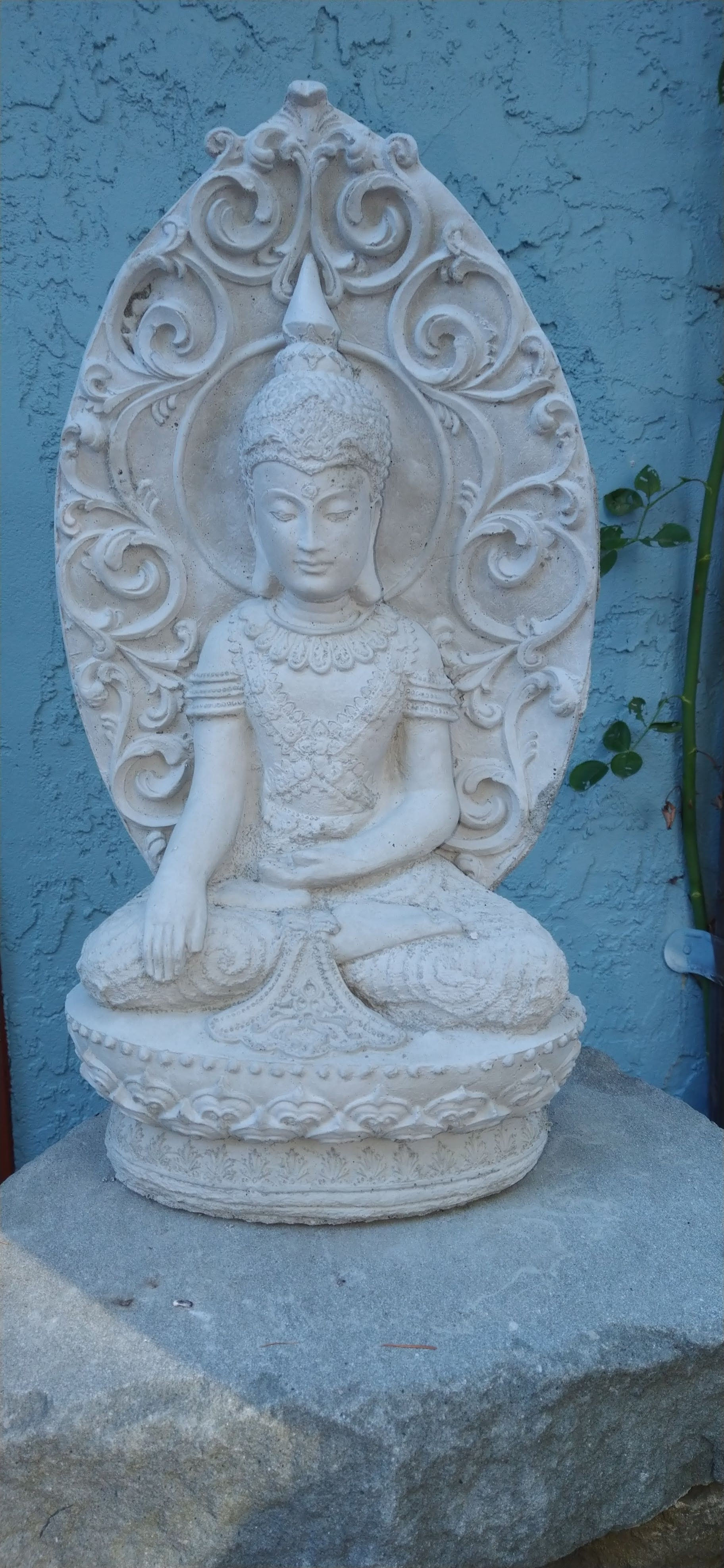 Buddha with backdrop