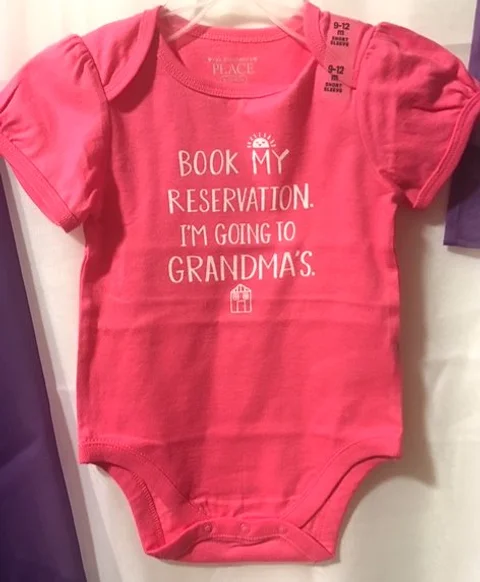 Baby Girls Size 9 12 Month Pink Graphic Onesie Childrens Place