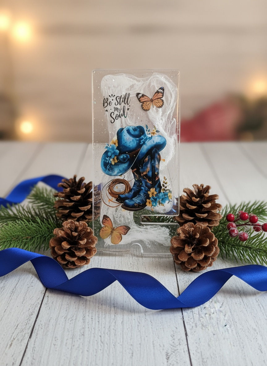 Thumbnail: Western Collection – “Be Still My Soul” Faith Phone Stand