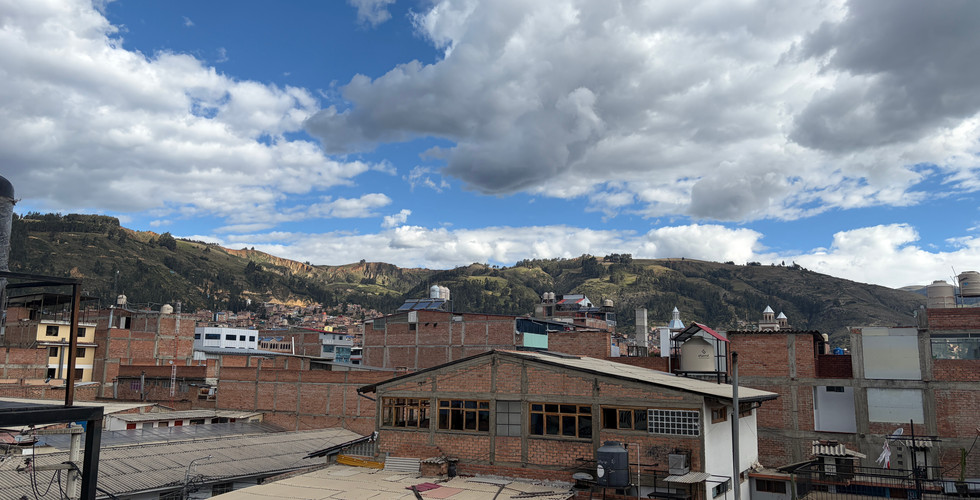 A view of Huaraz from the roof of my hostel.