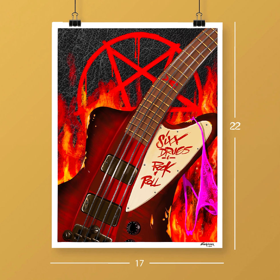 Thumbnail: "Nikki Sixx" Large unframed print