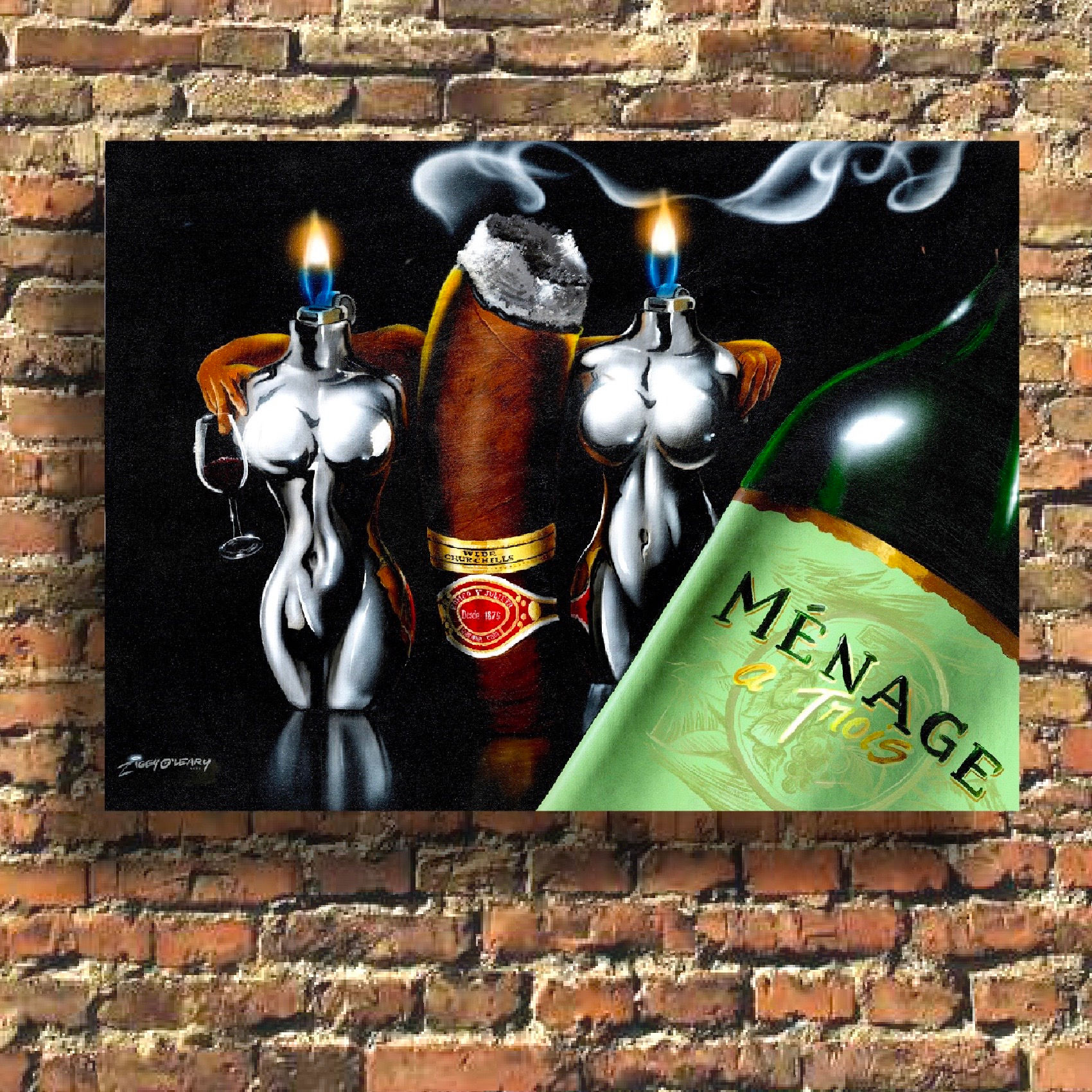 "Menage A Trios"" Canvas Print 32x24