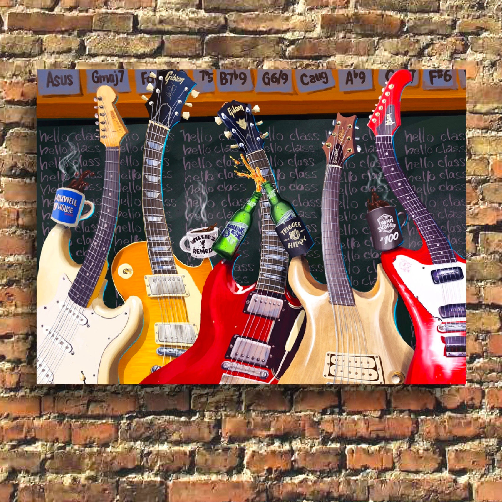 "Tom Bukovac Home Skoolin' 100" Canvas 32 x 24