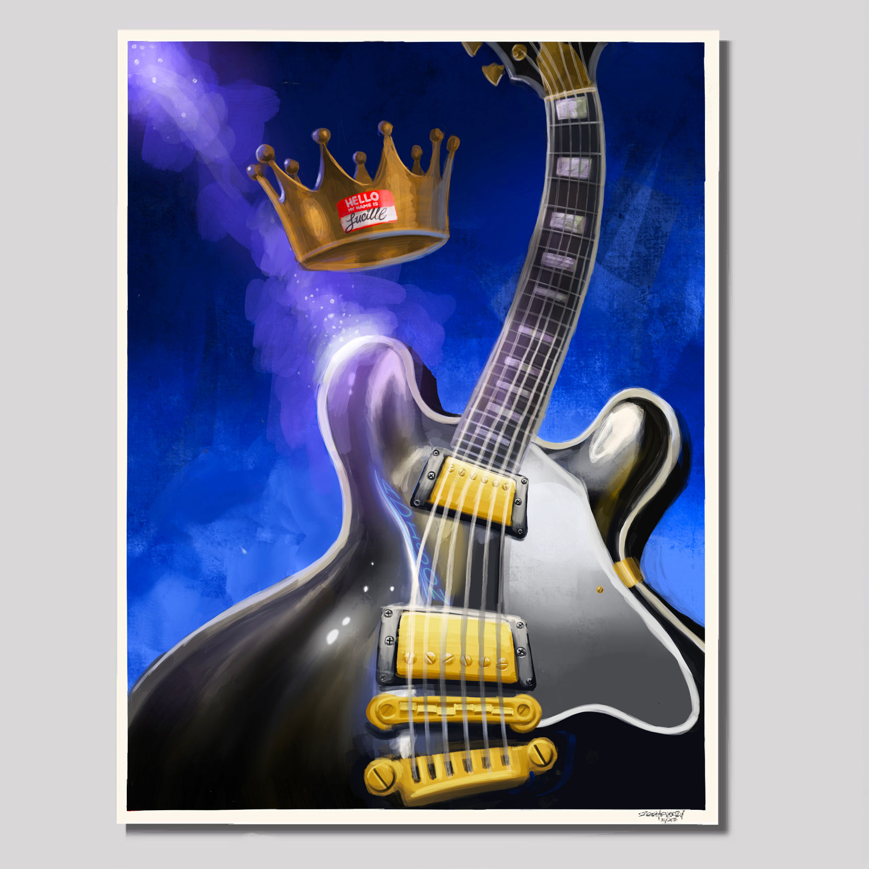 "BB King" Large unframed print