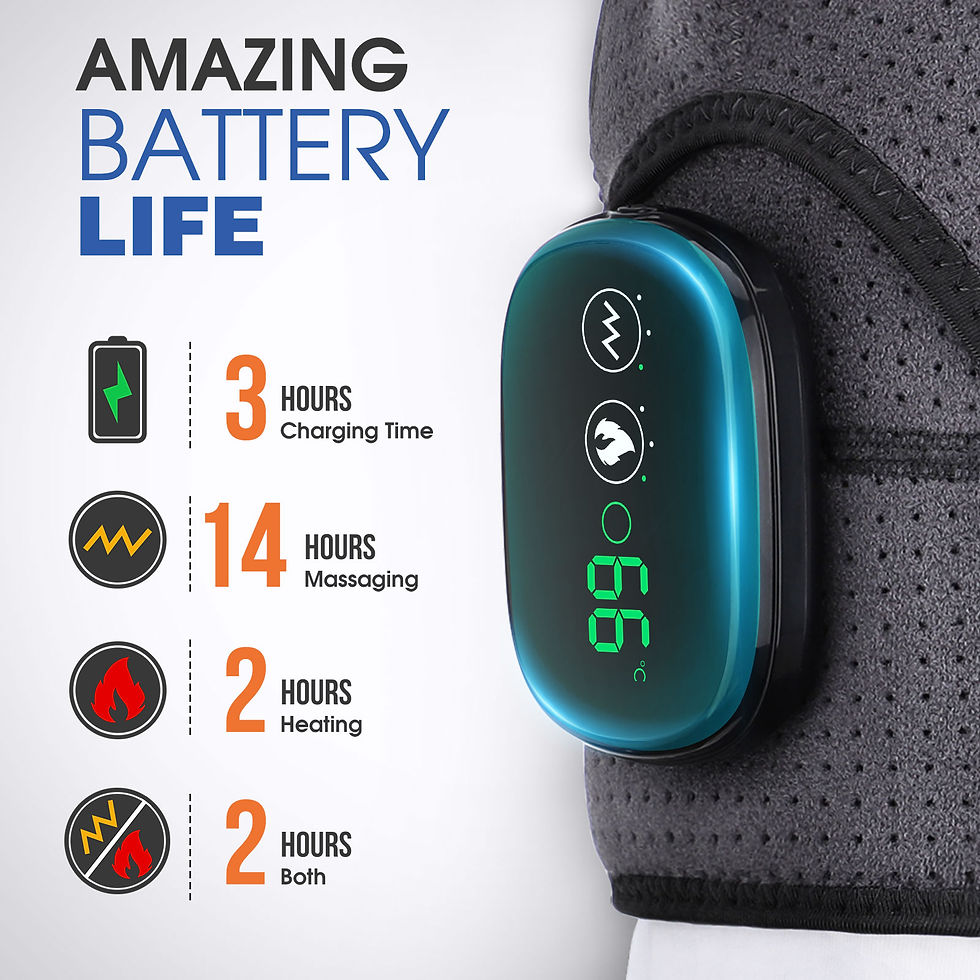 Miniatura: Electric Heating Shoulder Massager Vibration Massage Shoulder Steamer Brace Supp