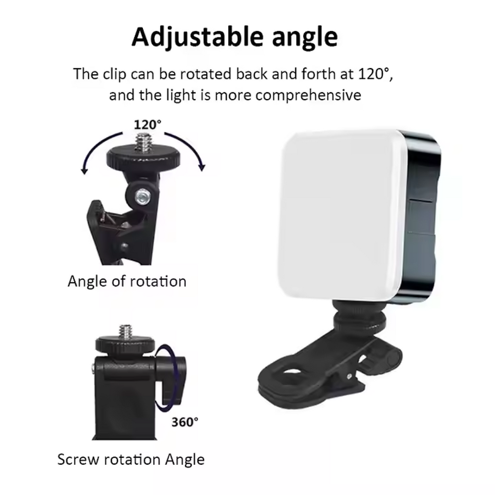 Miniatura: 3-Tone LED Selfie Light + Colorful Effects | Clip for Mobile Phone and Notebook 