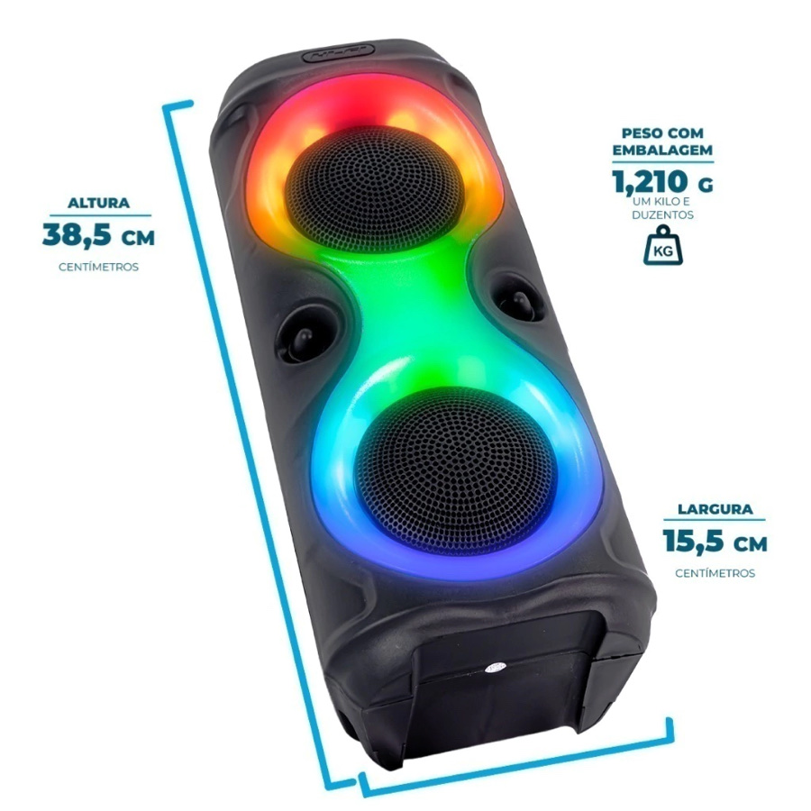 Miniatura: Caixa de Som Bluetooth Com Led RGB