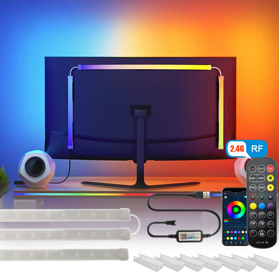 USB PC LED Strip Lights 24-34 Inch Computer RGBIC APP Music Sync Monitor Screen