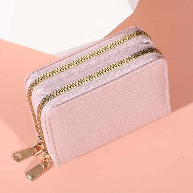 Miniatura: Bolso corto con cremallera para mujer, estampado de lichi, moda, gran capacidad,