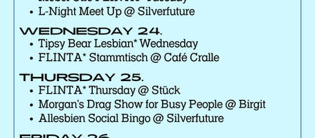 Party Dyke Bar Nights: June 22 - 28