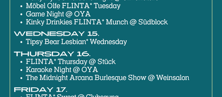 Party Dyke Bar Nights: July 13 - 19