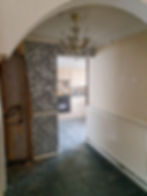 Hallway interior needing building maintenance