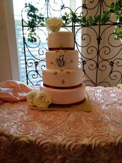Monogrammed Wedding Cake