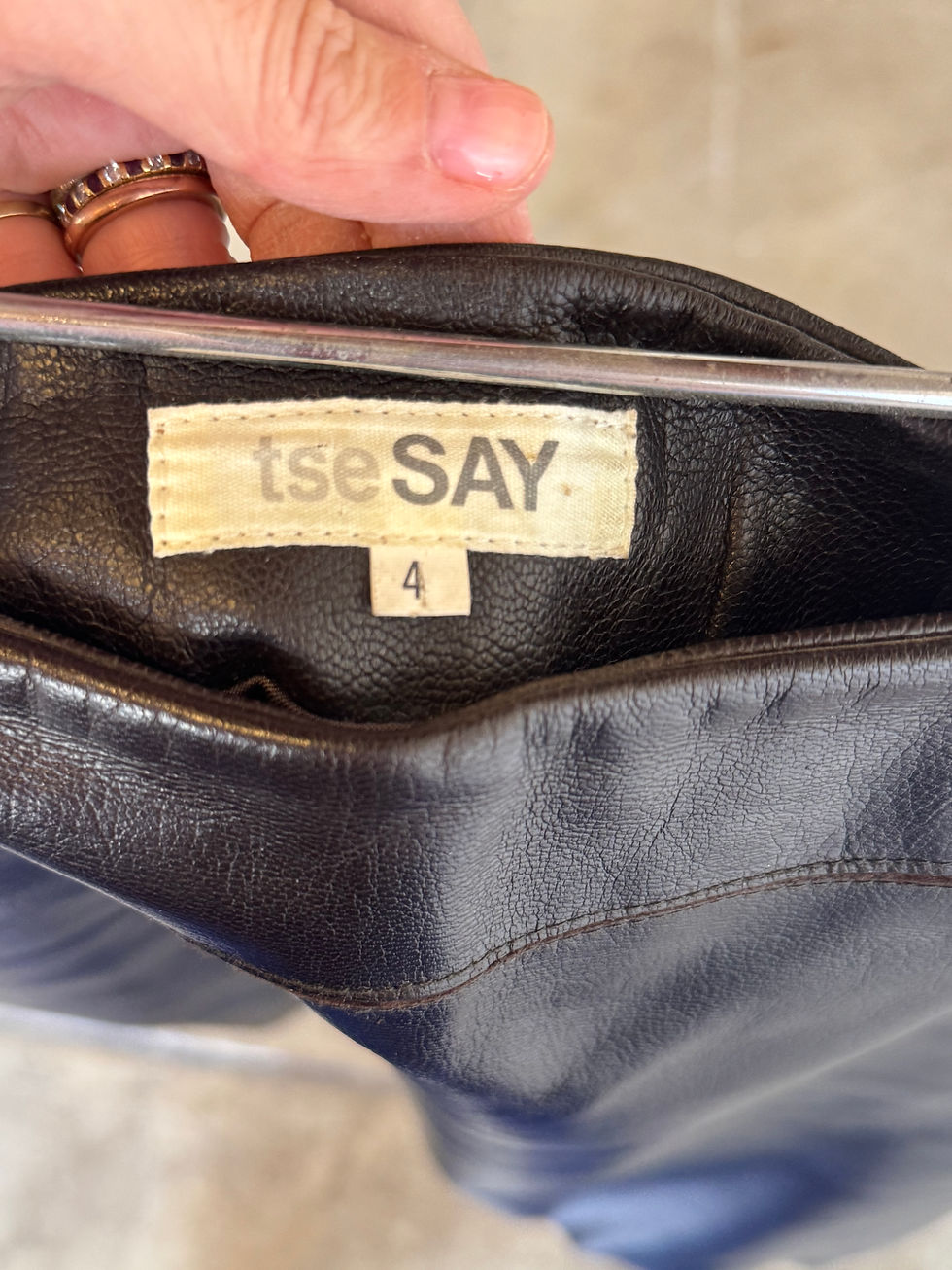 Thumbnail: tseSAY leather skirt