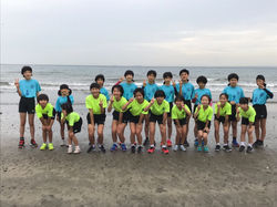 朝の岩井海岸でパチリ