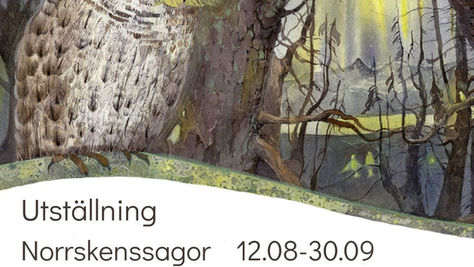 Anja Talvi presenterar akvarellutställningen Norrskenssagor på Nanoq