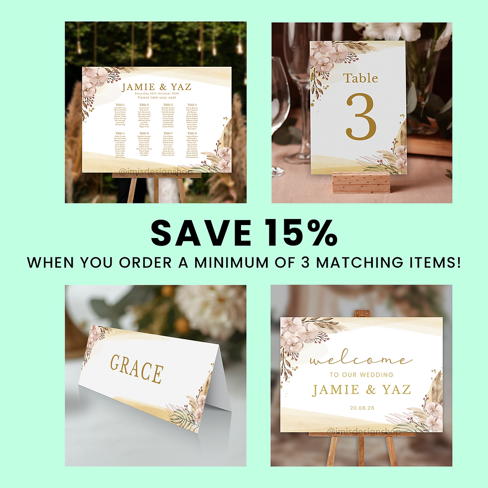 Thumbnail: Bohemian Rustic Wedding Welcome Sign