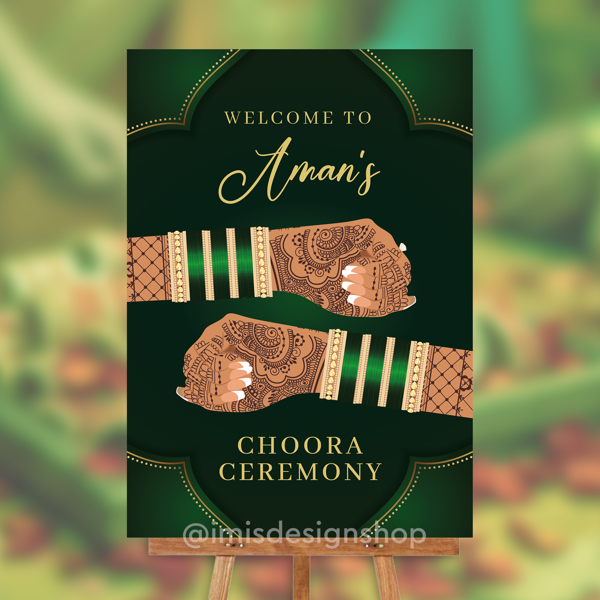 Green Choora Welcome Sign