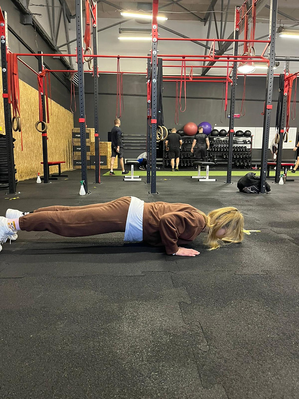 Push up na podłodze, wersja docelowa