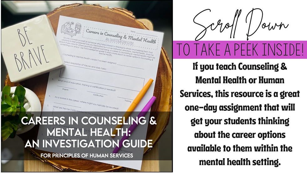 Thumbnail: Counseling & Mental Health Careers: An Investigation Guide