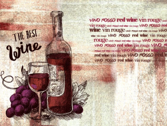 Tovagliette 30x40 e Buste Posate "Best Wine"