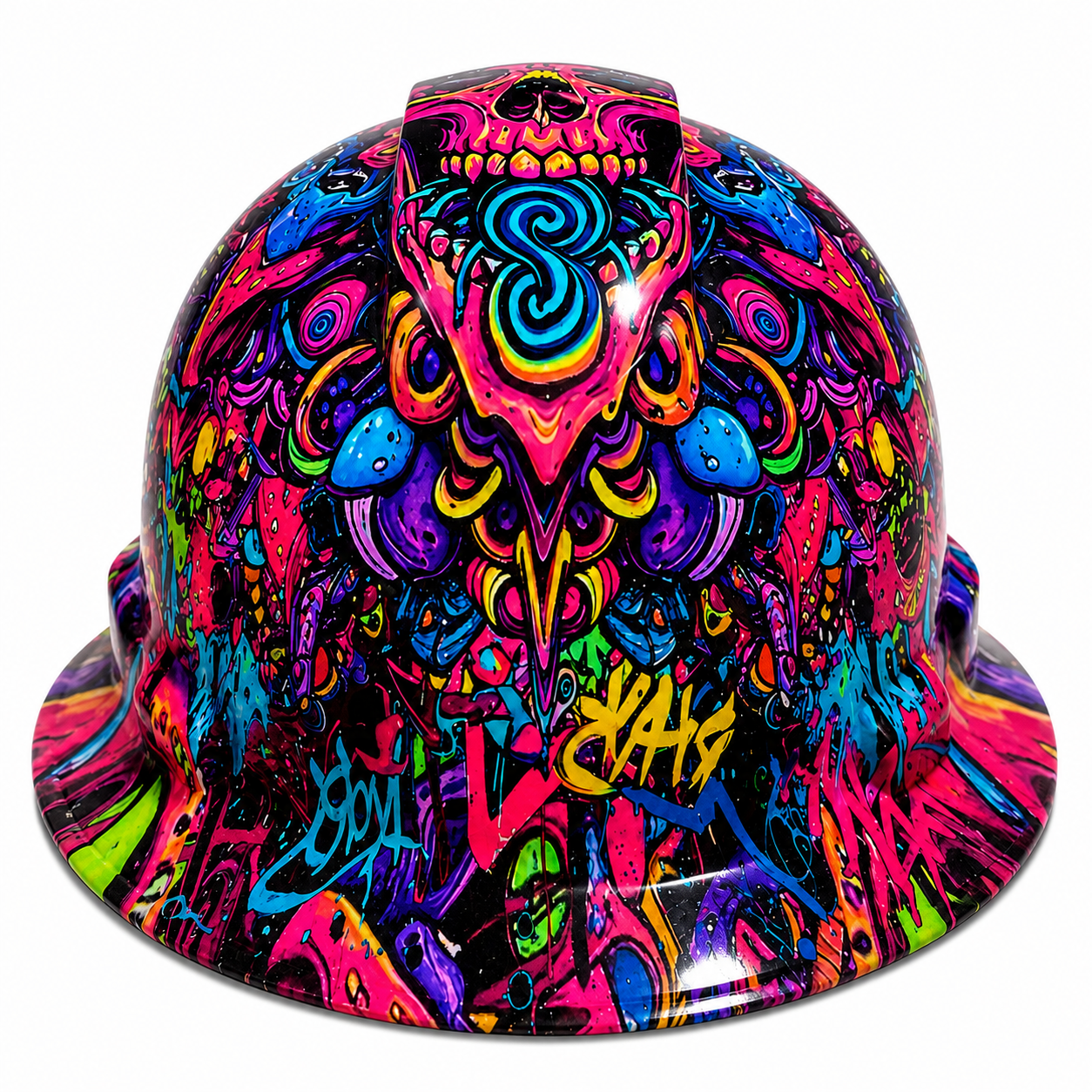 Neon Skull Custom Hard Hat