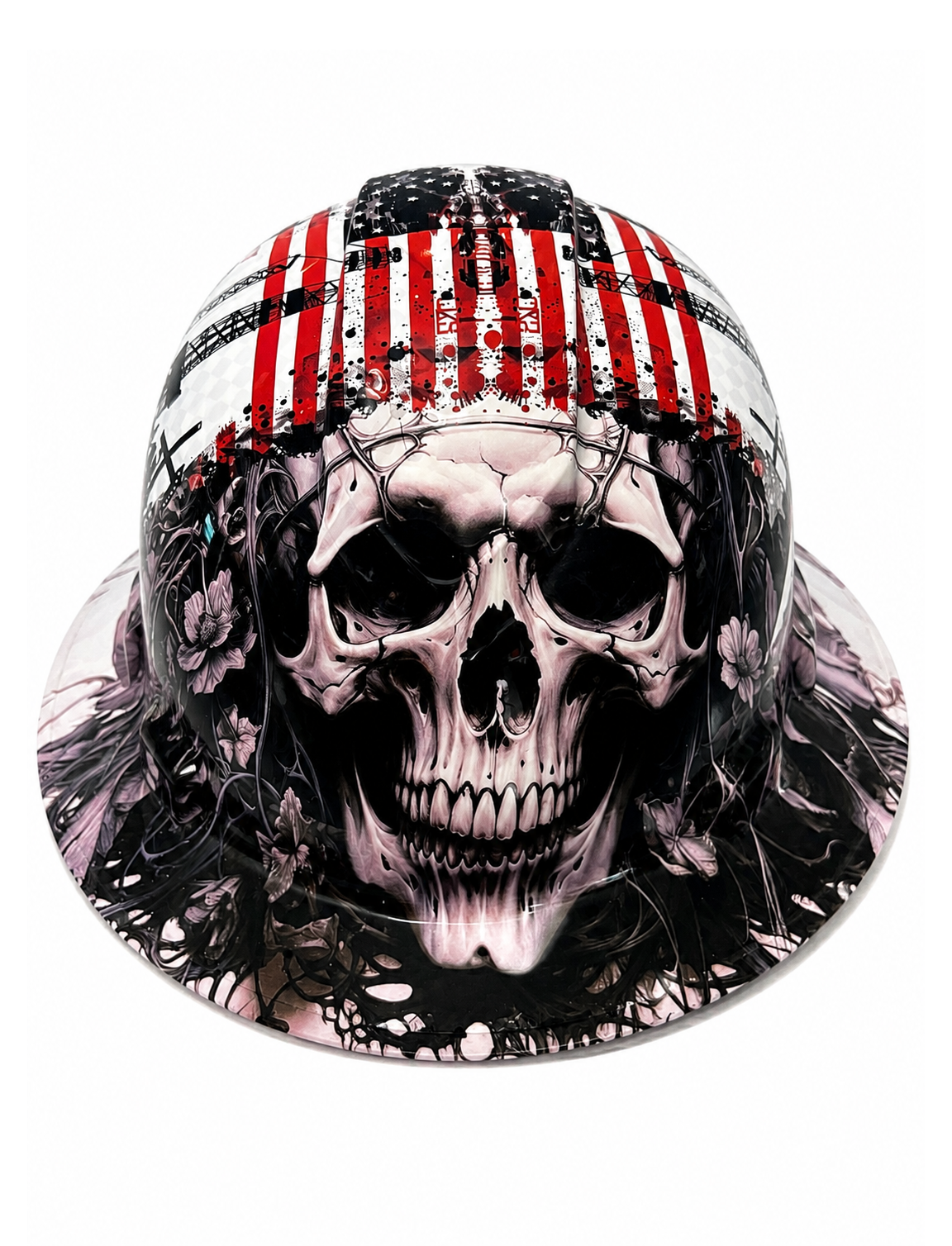 American Skull Oil Field Custom Hard Hat