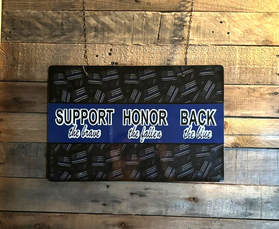 Thumbnail: Back the Blue Custom Metal Sign