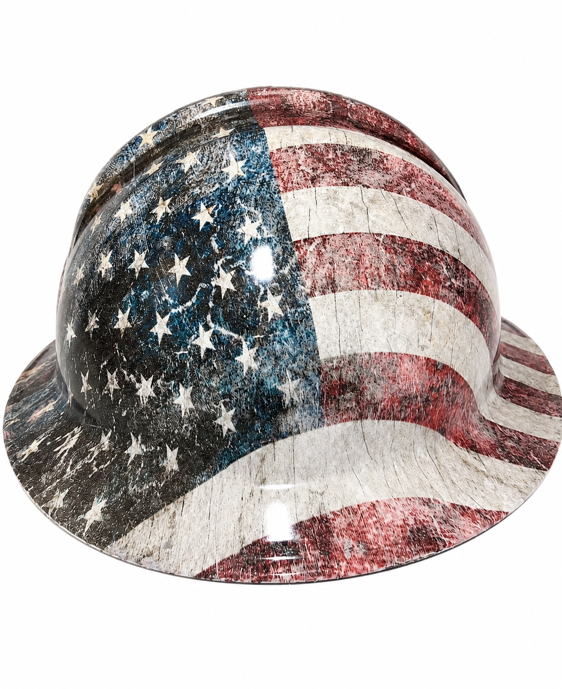 Grunge US Flag Custom Hard Hat