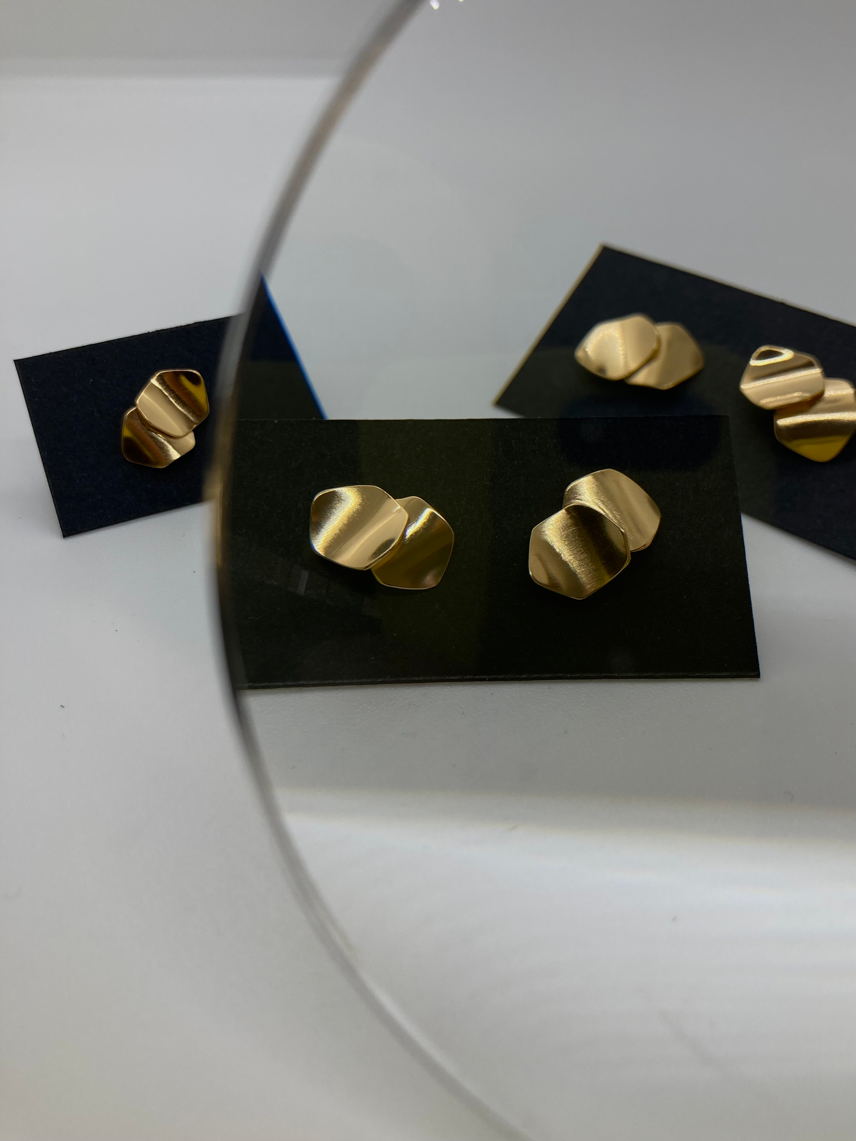 Puces Ricochets dorées à l'or 18 carats