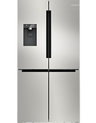 Réfrigérateur multi-portes en inox avec distributeur d'eau